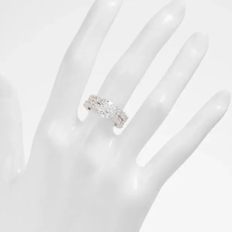 Fashion Aldo Silver/Clear Multi Plagens Women's Accessories Rings