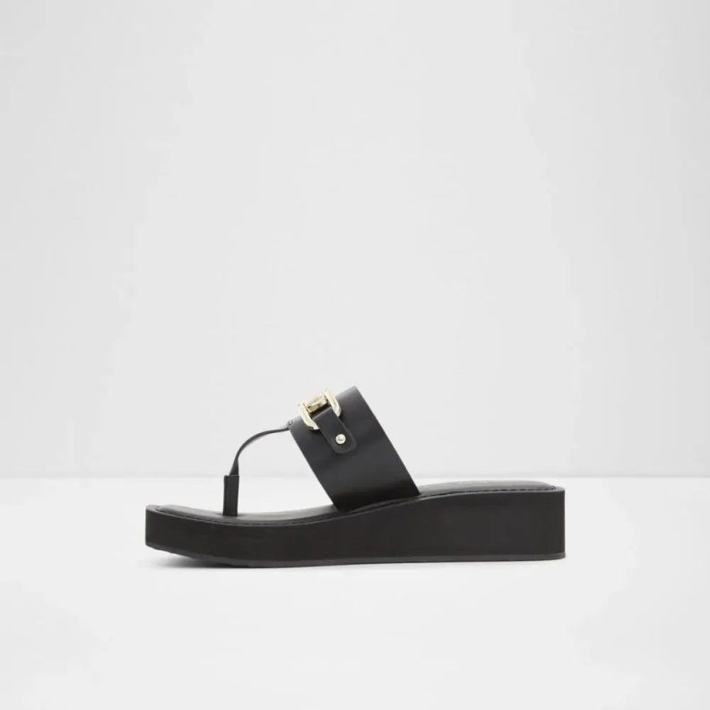 Aldo Fashion Black Poolside Women's Chunky Beach Sandal