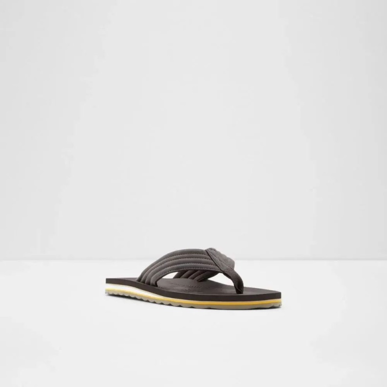 Aldo Fashion Dark Brown Proicien Men's Flat Thong Sandal