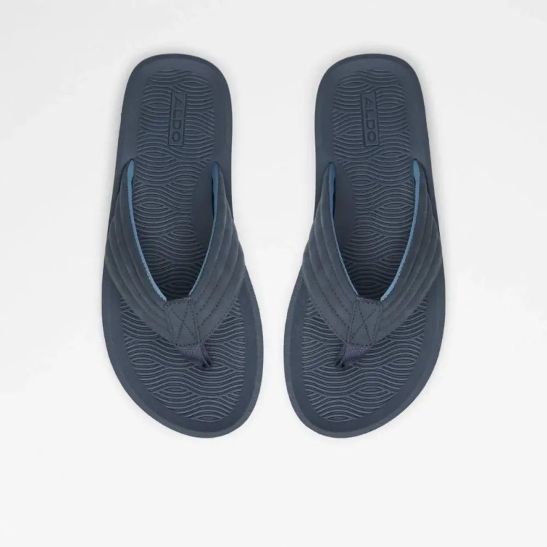 Aldo Proicien Men's Flat Thong Sandal Navy Fashion