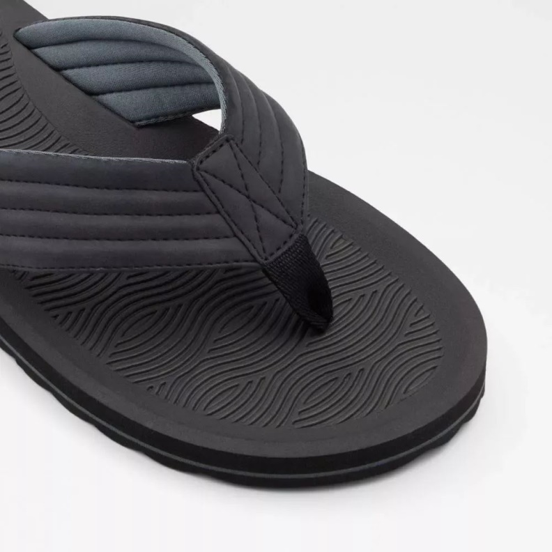 Fashion Aldo Black Proicien Men's Slip-On Thong Sandal