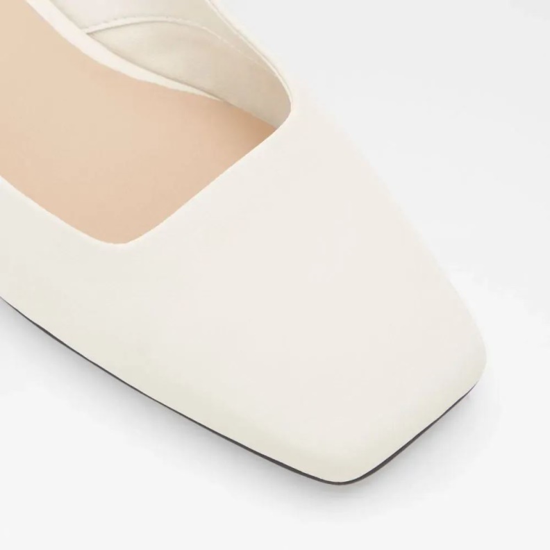 Fashion Aldo White Pridiaflex Women's Flat Mule Slip On