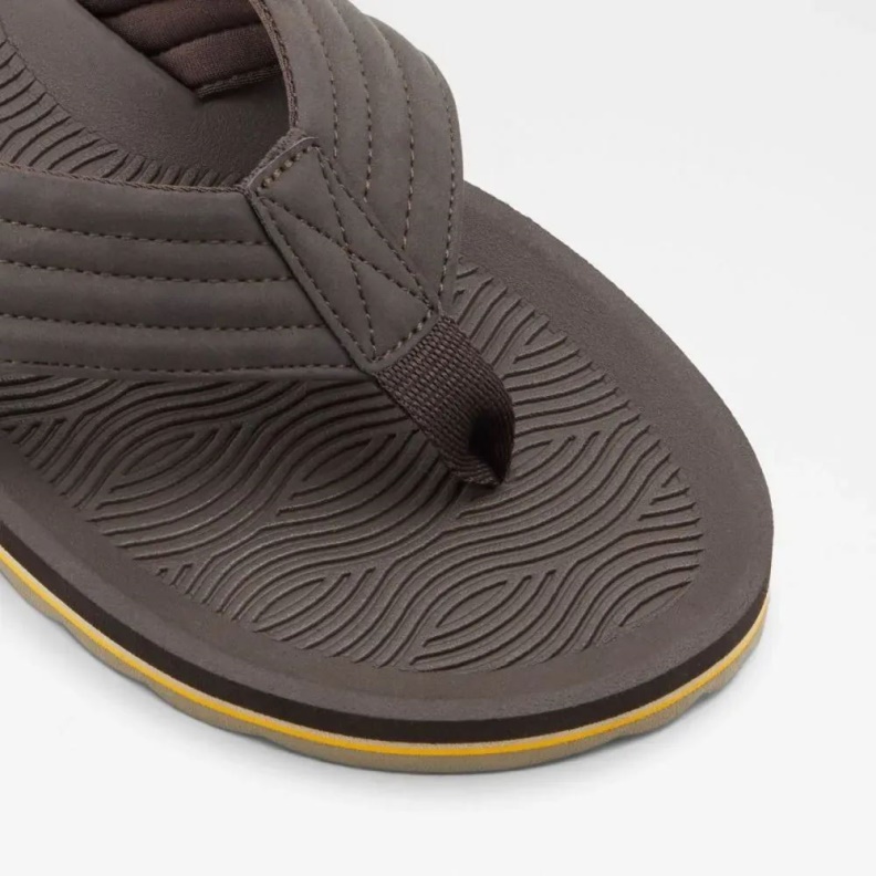 Fashion Dark-Brown Proicien Men's Slip-On Thong Sandal Aldo