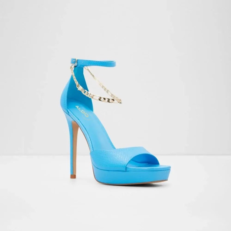 Prisilla Women's Ankle Strap Heeled Shoe Fashion Bright Blue Aldo