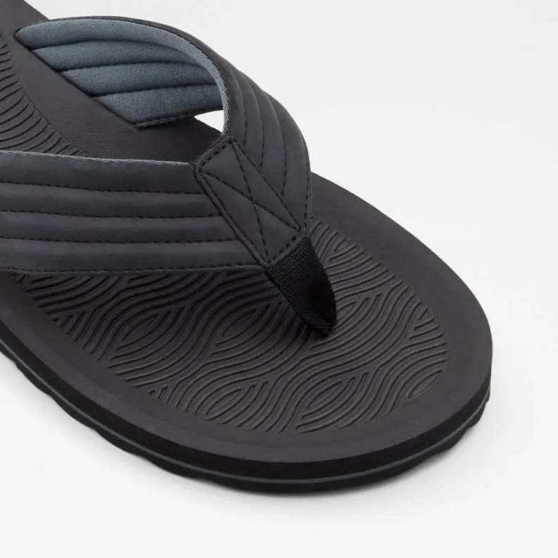Proicien Men's Flat Thong Sandal Fashion Black Aldo