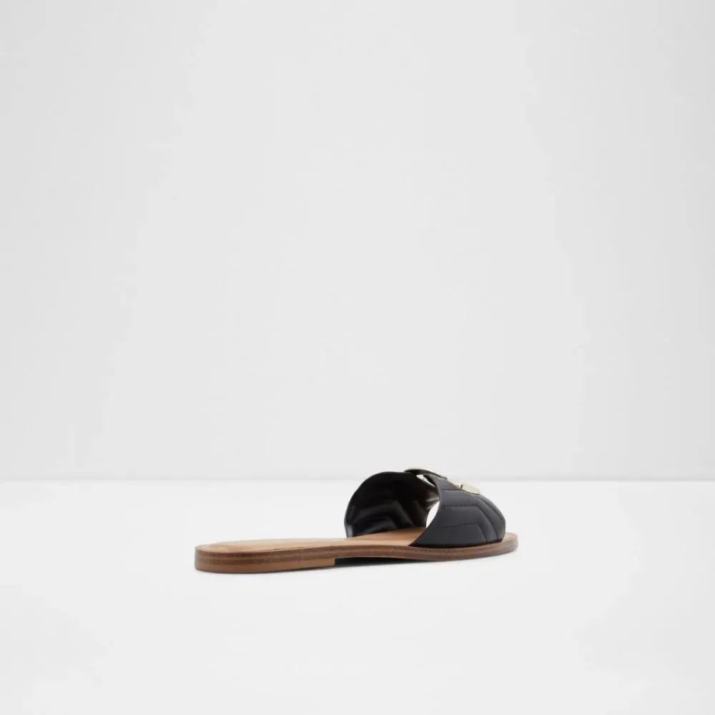 Black Fashion Aldo Qelajar Women's Open Toe Flat Sandal