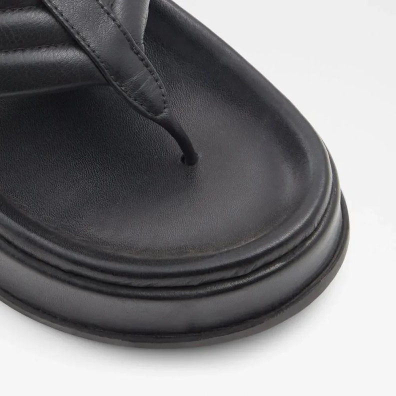 Aldo Fashion Black Rachelle Women's Wedge Thong Sandal