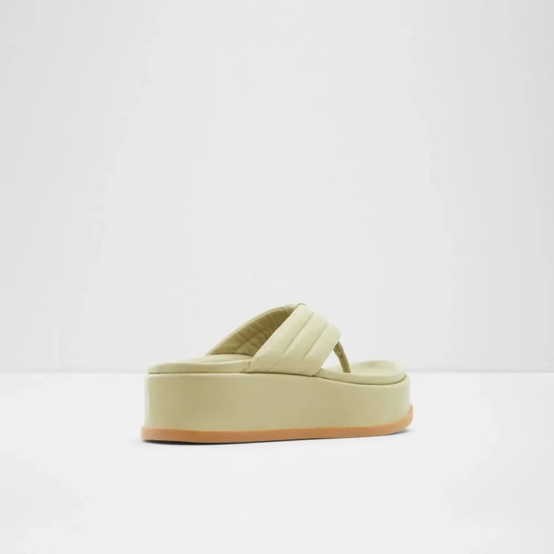 Aldo Light Green Fashion Rachelle Women's Wedge Thong Sandal