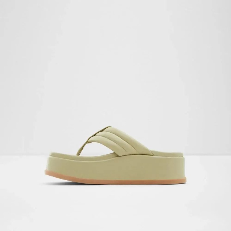 Aldo Light Green Fashion Rachelle Women's Wedge Thong Sandal