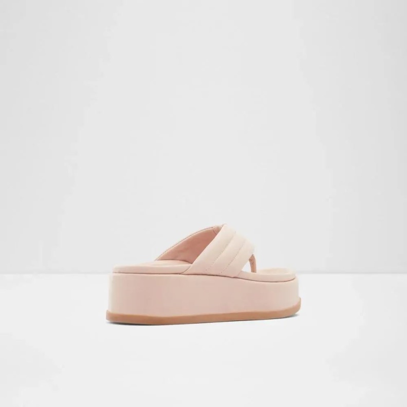 Aldo Rachelle Women's Wedge Thong Sandal Bone Fashion