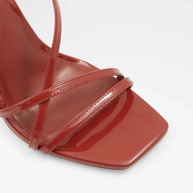 Fashion Aldo Medium Red Rendalith Women's Ankle Strap Heel Sandal
