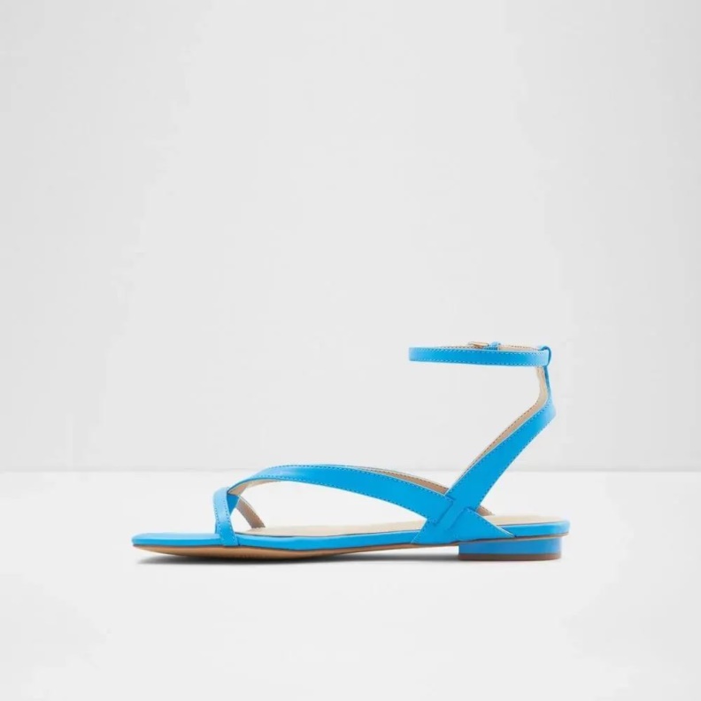 Fashion Aldo Rhigoni Women's Flat Ankle Strap Sandal Blue
