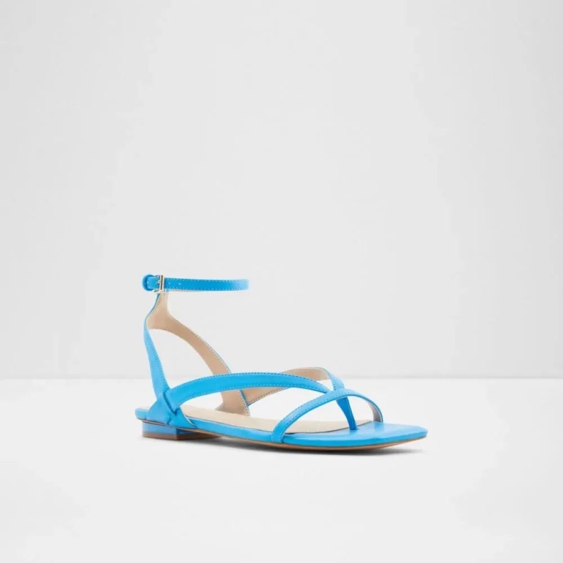 Fashion Aldo Rhigoni Women's Flat Ankle Strap Sandal Blue