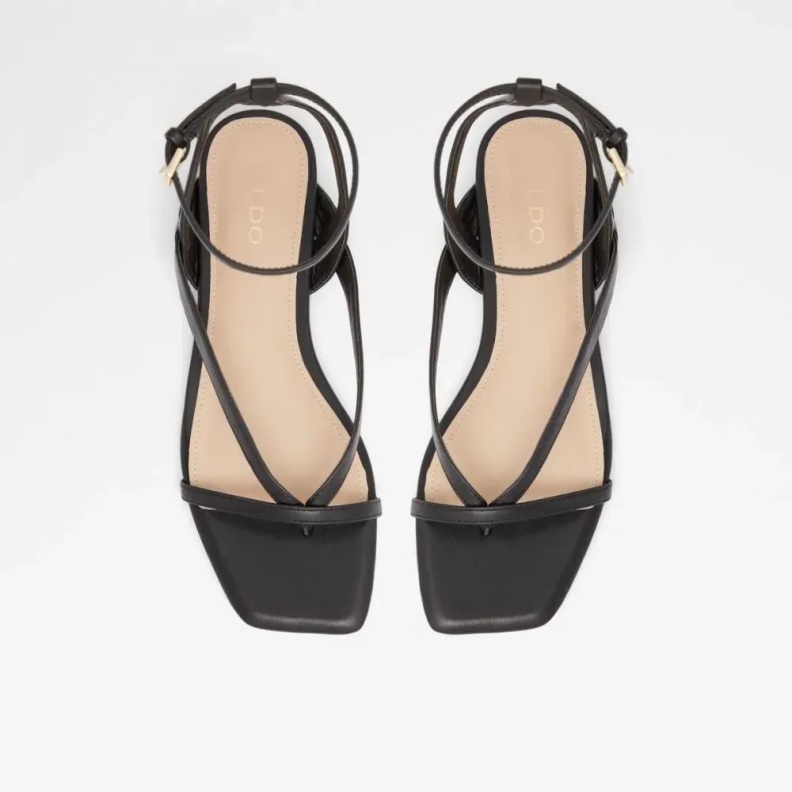 Fashion Black Rhigoni Women's Flat Ankle Strap Sandal Aldo