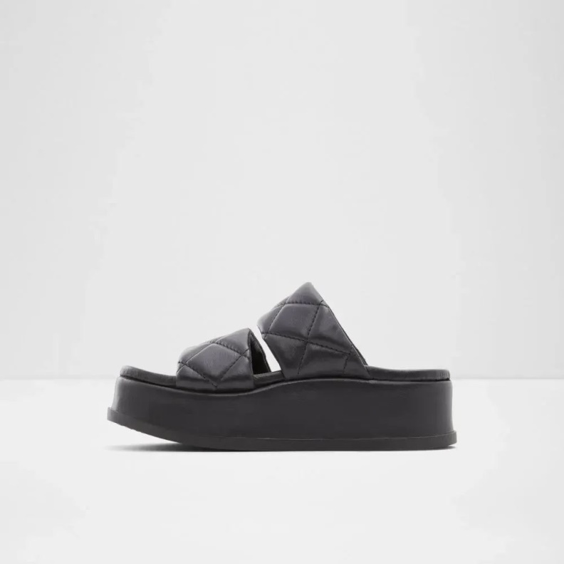 Black Fashion Aldo Righton Women's Wedge Slide Sandal
