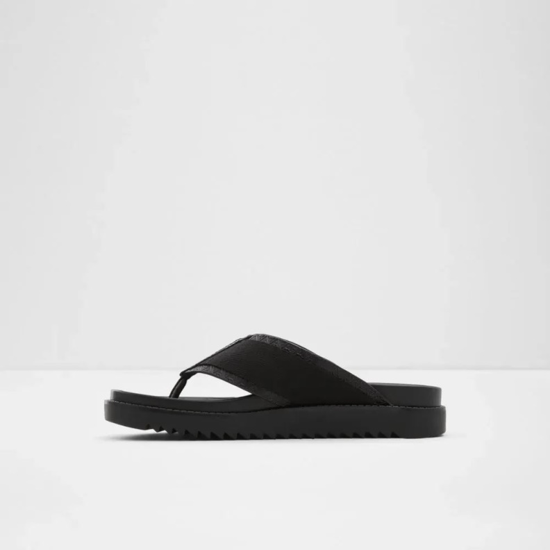 Aldo Fashion Black Rondo Men's Flat Thong Sandal