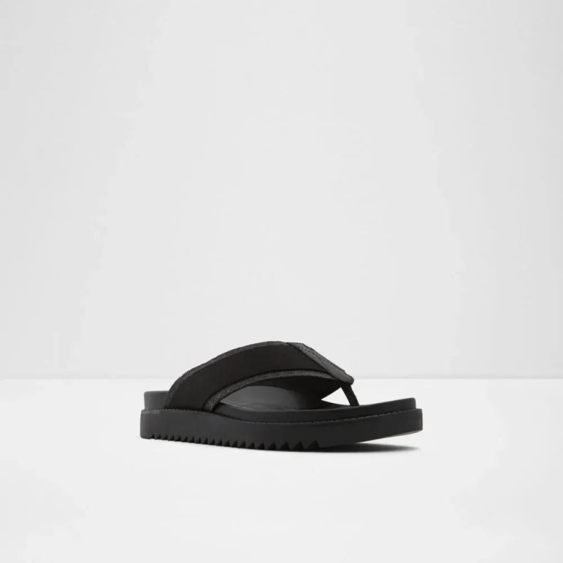 Aldo Fashion Black Rondo Men's Flat Thong Sandal