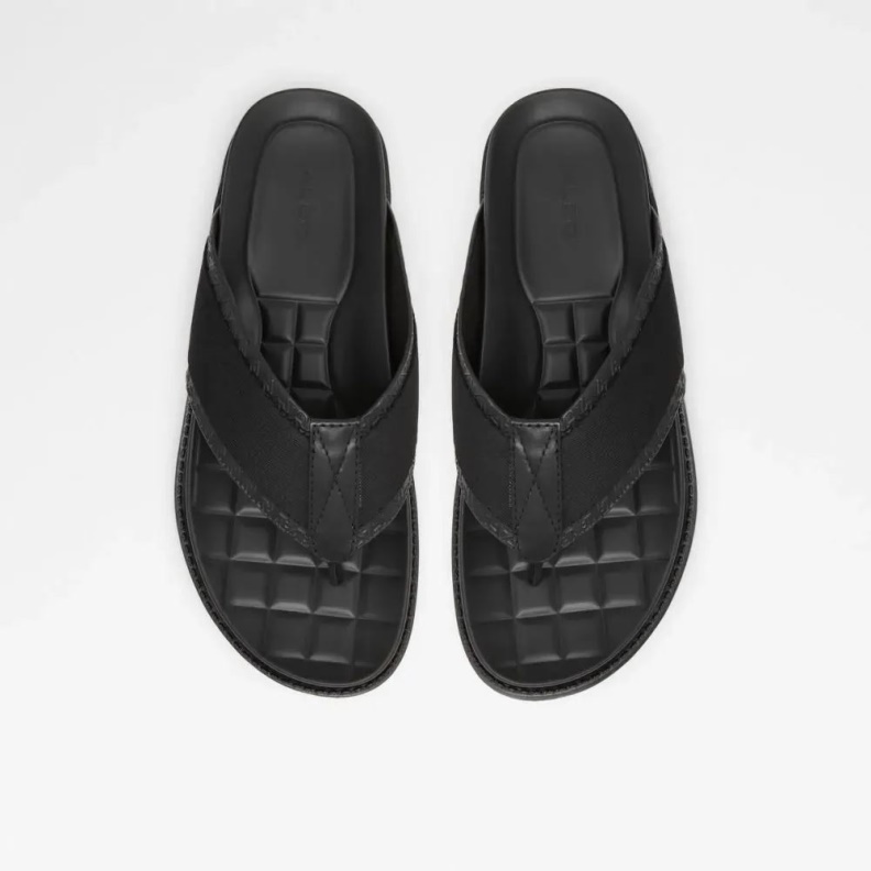 Aldo Fashion Black Rondo Men's Flat Thong Sandal