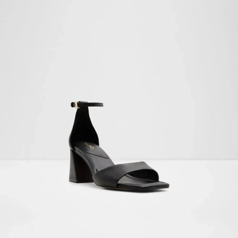 Aldo Fashion Black Safdie Women's Ankle Strap Heel Sandal