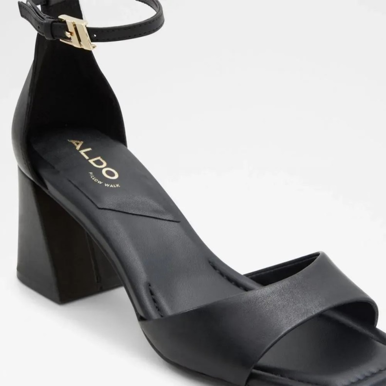 Aldo Fashion Black Safdie Women's Ankle Strap Heel Sandal