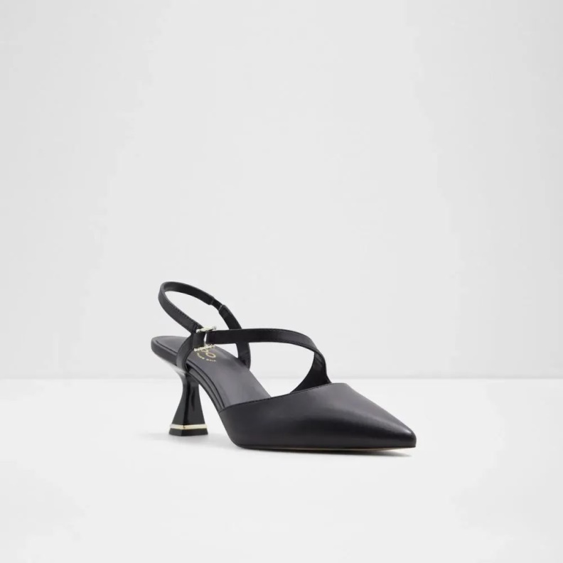 Aldo Black Fashion Sevilla Women's Sling Back Heeled Shoe