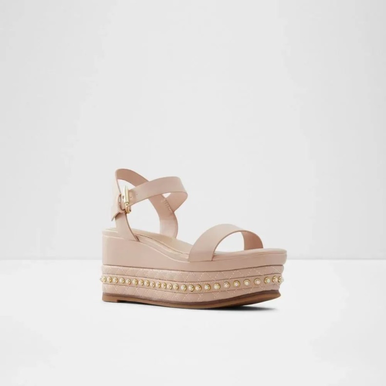 Aldo Light-Pink Fashion Selia Women's Flatfowedge Sandal
