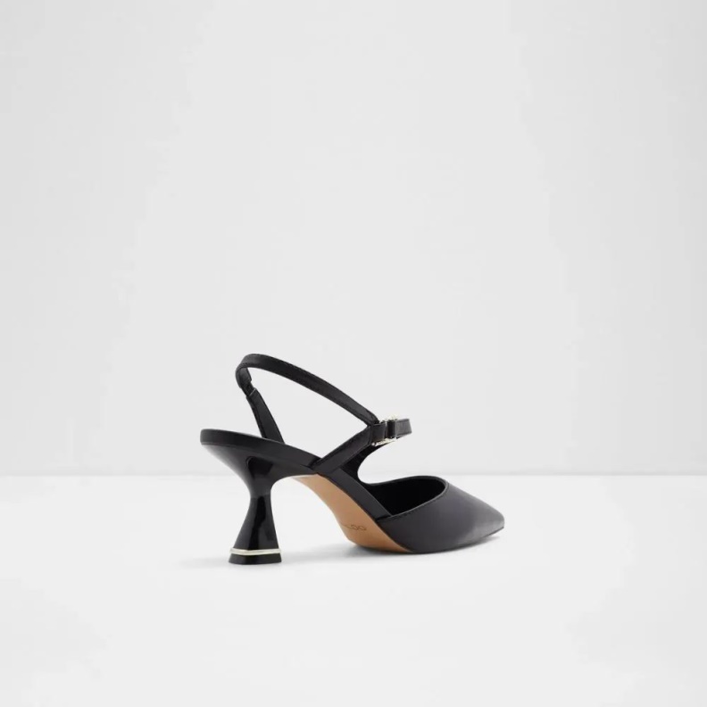 Black Aldo Fashion Sevilla Women's Sling Back Heeled Sandal