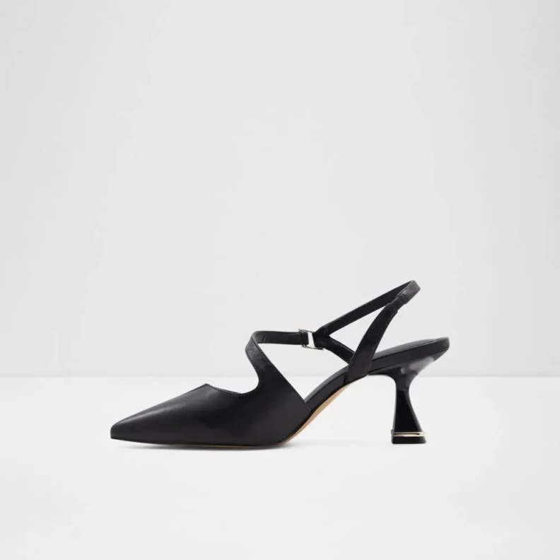 Black Aldo Fashion Sevilla Women's Sling Back Heeled Sandal