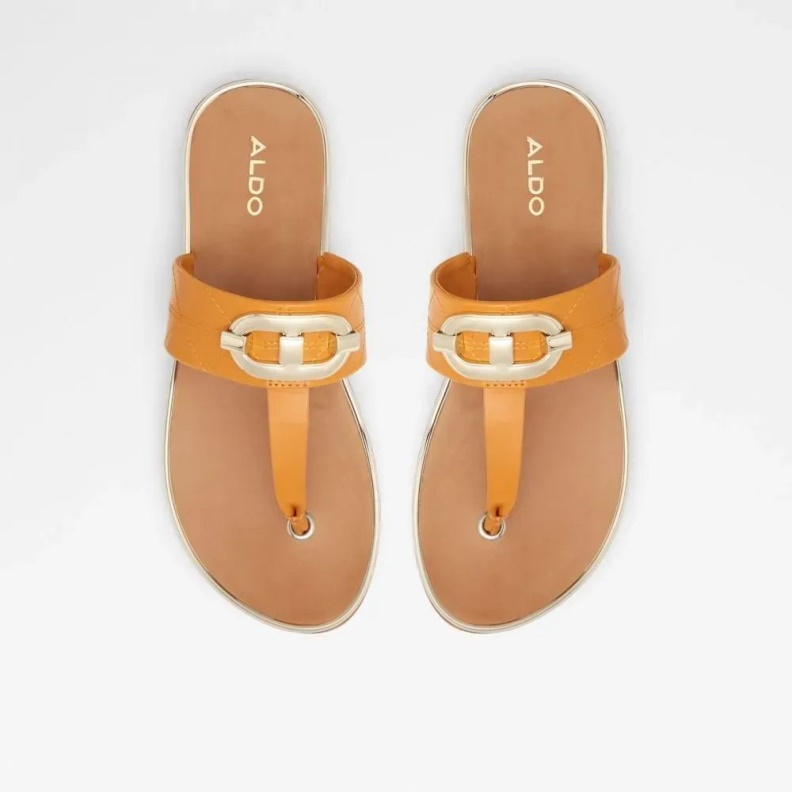 Fashion Aldo Searene Women's Thong Beach Sandal Medium Yellow