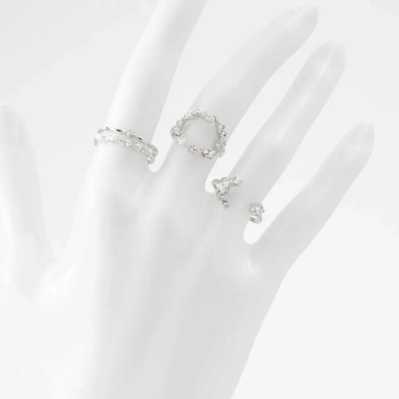 Fashion Silver/Clear Multi Aldo Selam Women's Accessories Ring