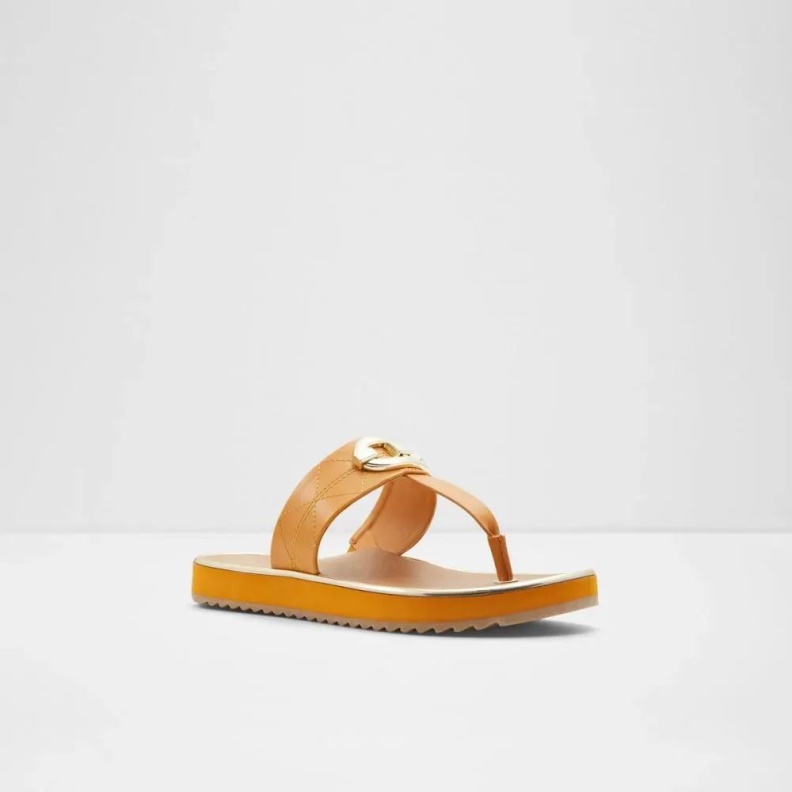 Medium Yellow Searene Women's Thong Beach Sandal Fashion Aldo