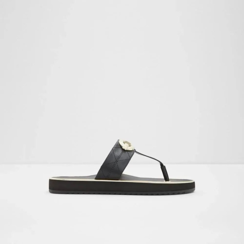 Searene Women's Thong Beach Sandal Aldo Fashion Black