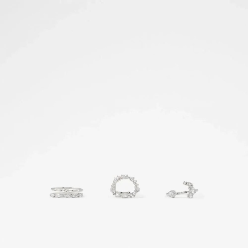 Silver/Clear Multi Aldo Fashion Selam Women's Accessories Ring