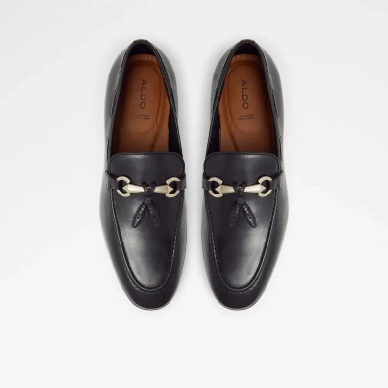 Aldo Stokhid Men's Slip On Leather Loafer Other-Black Fashion