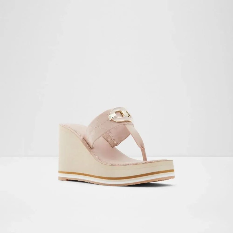 Light Pink Sunseek Women's Wedged Beach Sandal Aldo Fashion