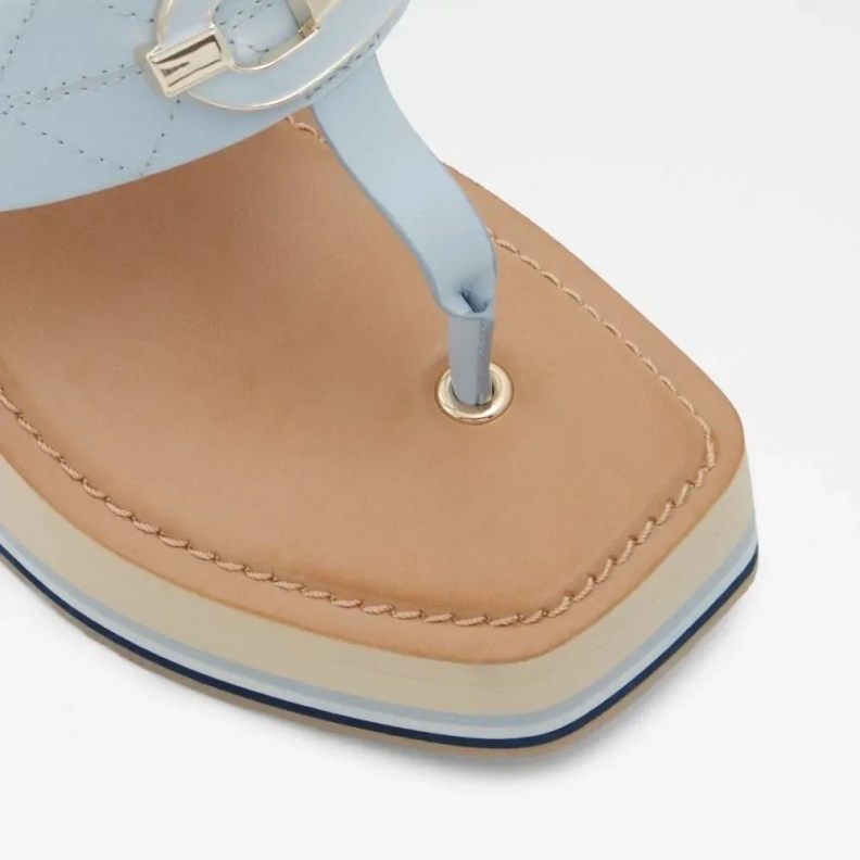 Sunseek Women's Wedged Beach Sandal Fashion Blue Aldo