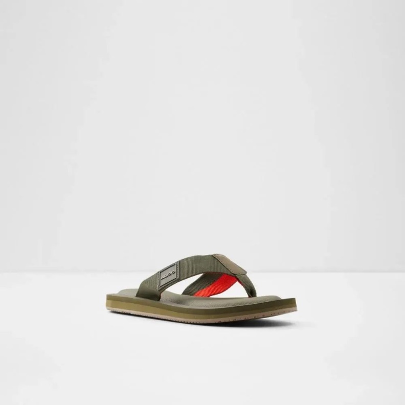 Khaki Tengen Men's Slip-On Thong Sandal Fashion Aldo