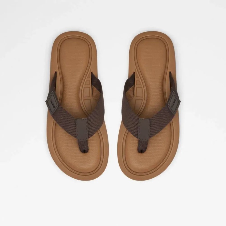 Tengen Men's Flat Thong Sandal Dark-Brown Aldo Fashion