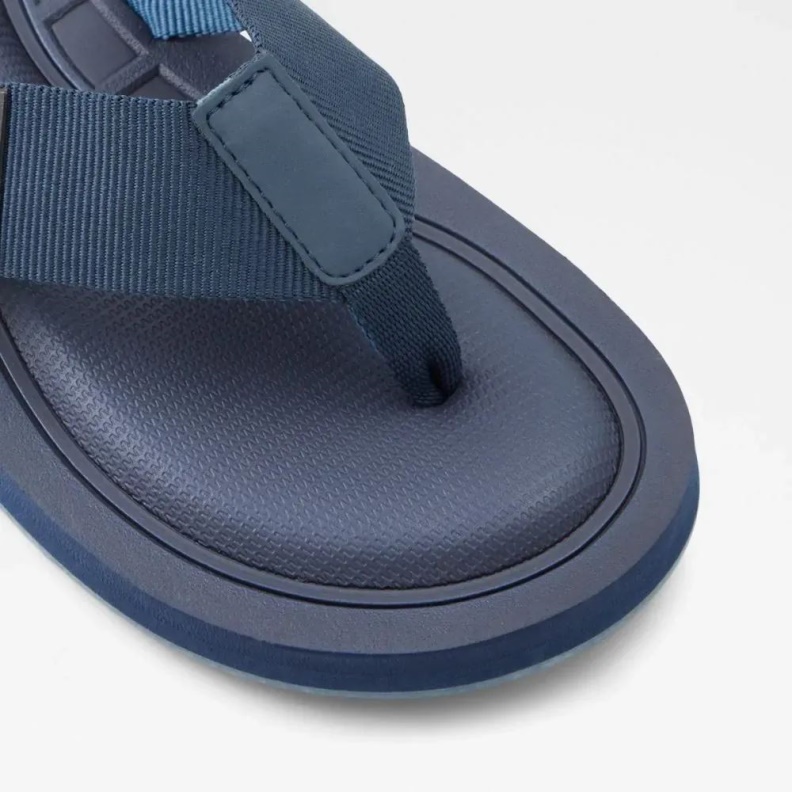 Tengen Men's Flat Thong Sandal Fashion Aldo Navy