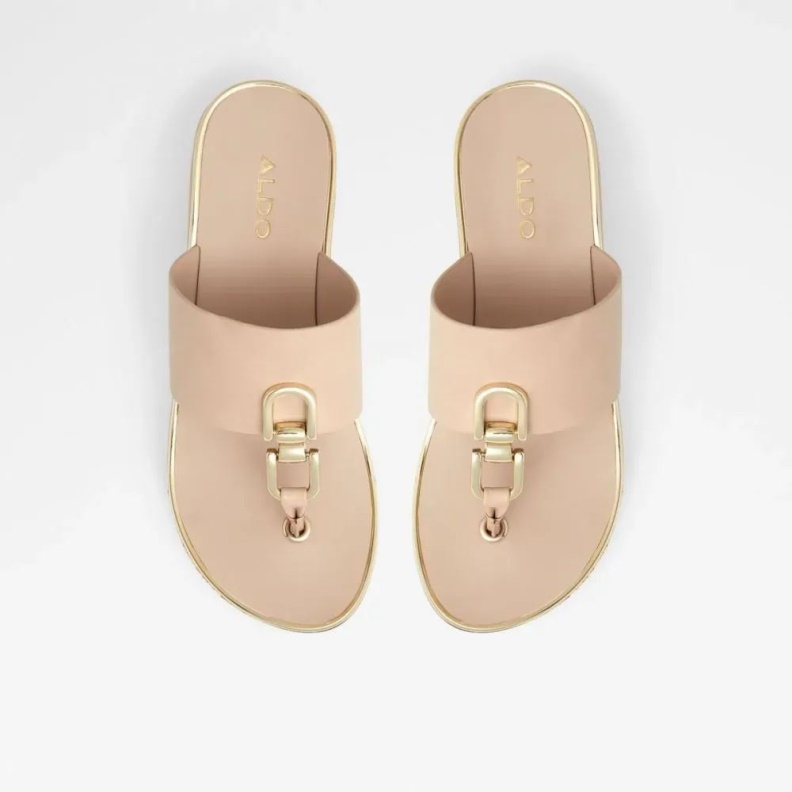 Aldo Bone Fashion Toea Women's Thong Wedge Beach Sandal