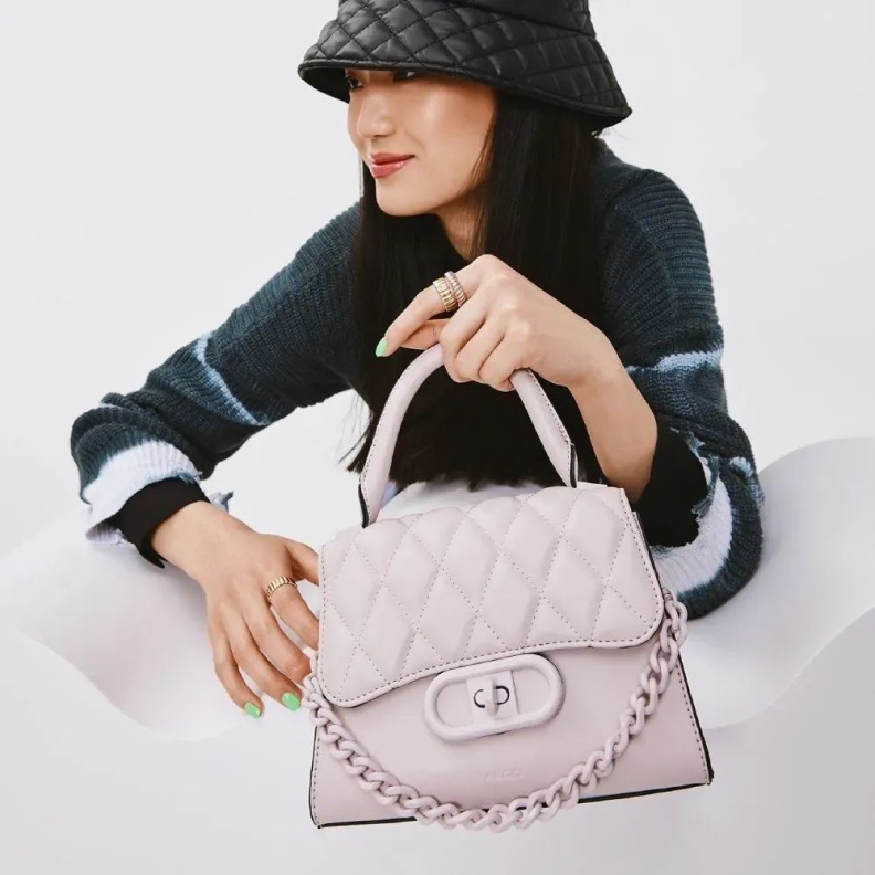 Aldo Other Grey Fashion Tranquil Women's Handbag Top Handle