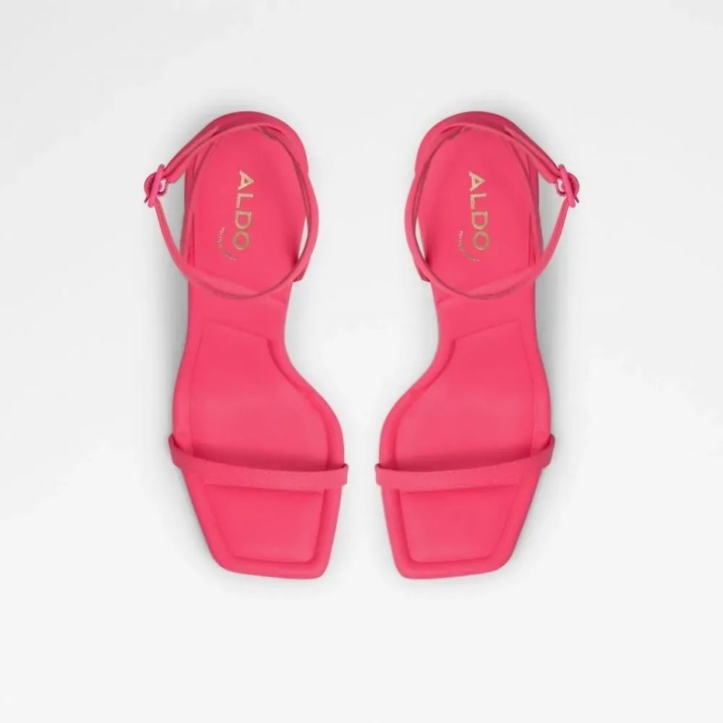 Fashion Bright-Pink Aldo Vivanti Women's Ankle Strap Heeled Shoe