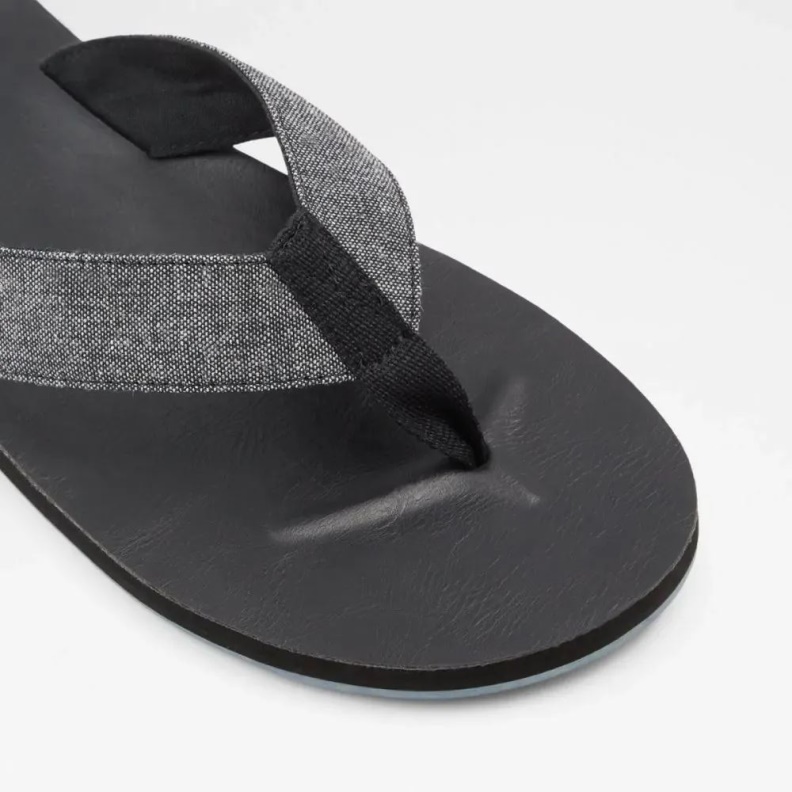 Black Aldo Fashion Weallere Men's Flat Thong Sandal