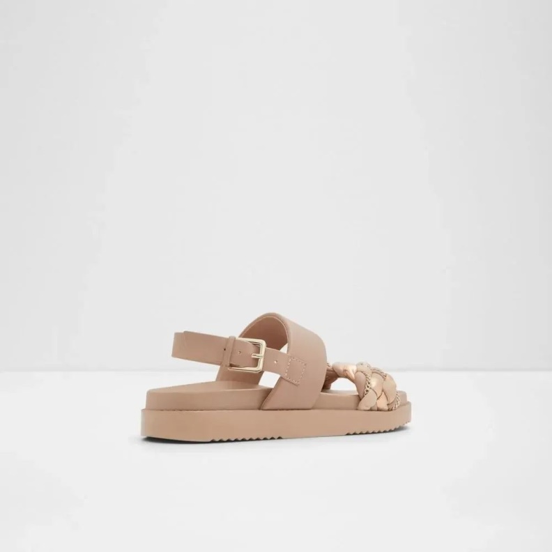 Yboha Women's Two-Piece Flat Sandal Fashion Rose-Gold Aldo