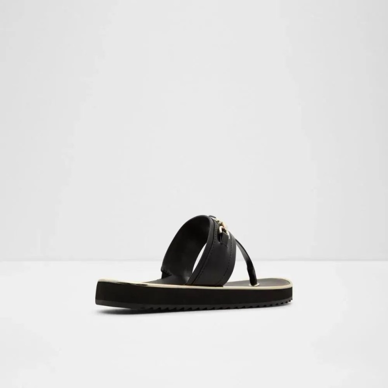 Yerral Women's T Strap Beach Sandal Fashion Aldo Black