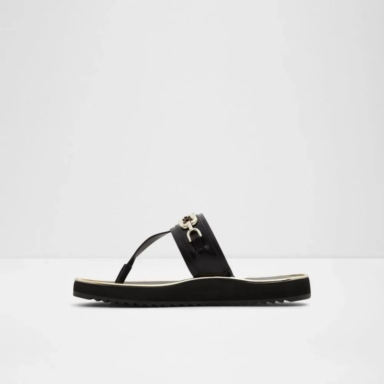 Yerral Women's T Strap Beach Sandal Fashion Aldo Black