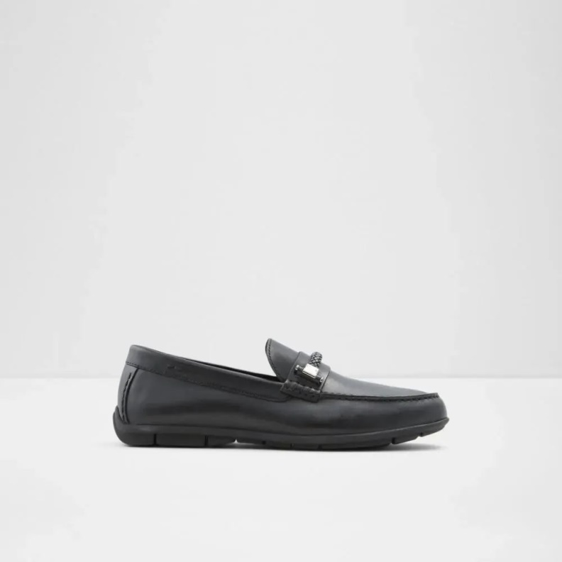 Aldo Zirnuflex Men's Flat Slip On Loafer Black Fashion