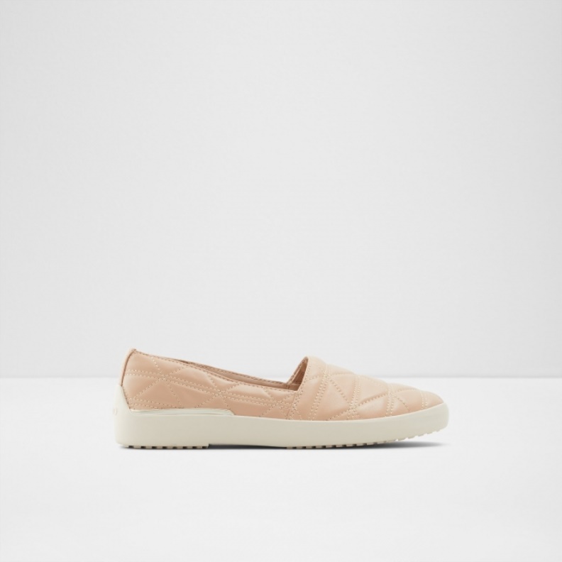Aldo Fashion Beige Quilten Loafers Slip On