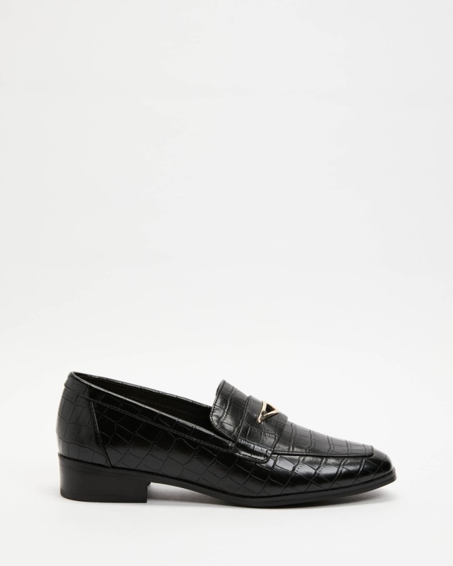 Fashion Aldo Black Hanak Loafers