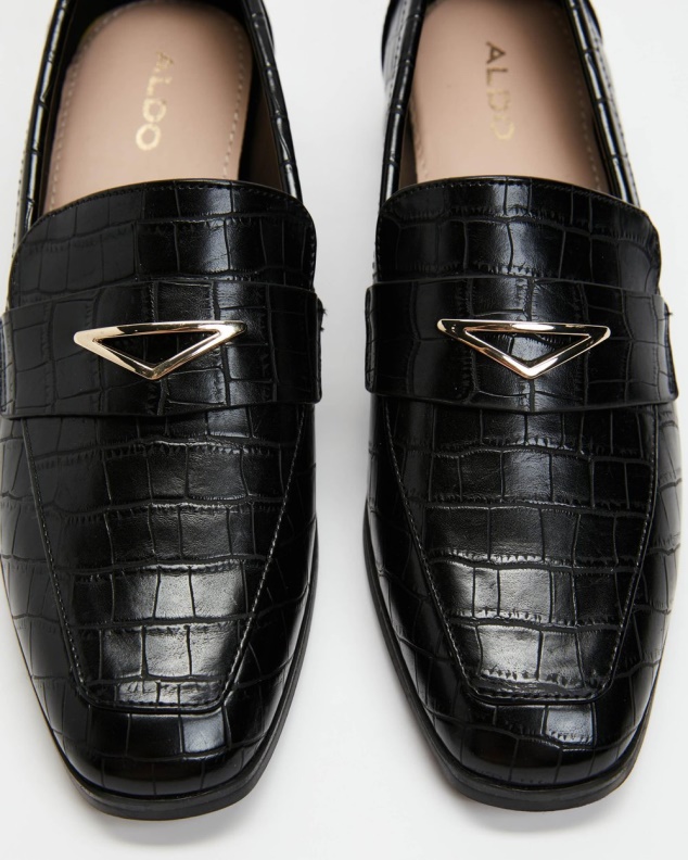 Fashion Aldo Black Hanak Loafers